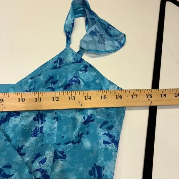 Hutch Blue Floral Ruffled Miah Gown Sz 2 MSRP $368